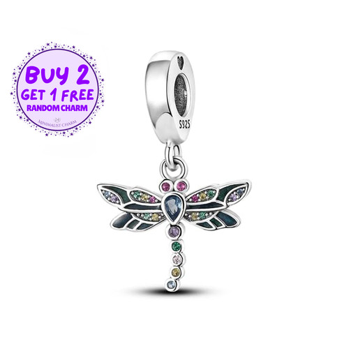 Colorful dragonfly dangle - colorful,