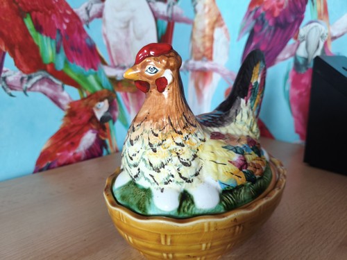Ceramic chicken egg holder - ceramic,