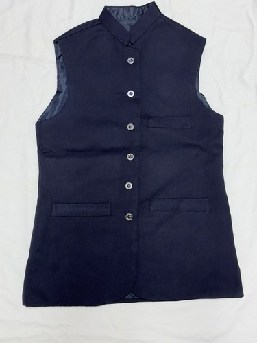 Plain blue indian waistcoat - plain,