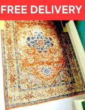 Vintage Hand Made Pure wool Rug-182 cm x 122 cm. Free Delivery