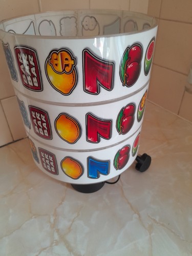 Fruit machine reels table - reels, lamp