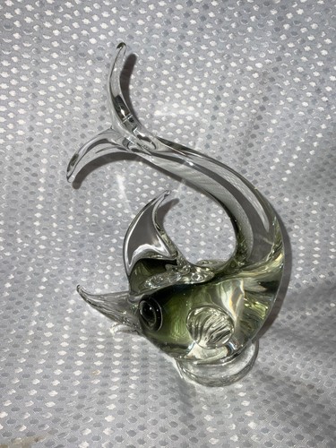 Glass fish ornament - glass,