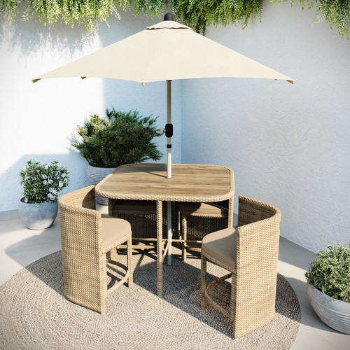 Seater beige rattan cube - seater,