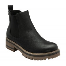 LOTUS - Lottie | Ladies/Womens Zip Up Gusset Ankle Chelsea Boot Black