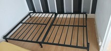 Double Bed frame  - Metal Bed frame with underbed storage and steel slat support