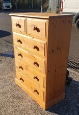 ANTIQUE REPRODUCTION SOLID PINE CHEST OF 6 DRAWERS       DELIVERY AVAILABLE