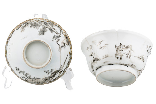 Chinese grisaille porcelain - chinese,