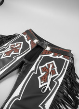 Heavy  Duty Cowhide leather Chaps Genuine Cowhide Leather Motorcycle Chap