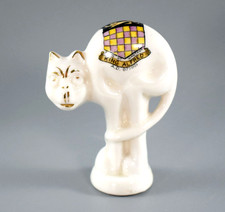 ANTIQUE CRESTED WARE CHINA WW1 FRIGHTENED CAT KING ALFRED