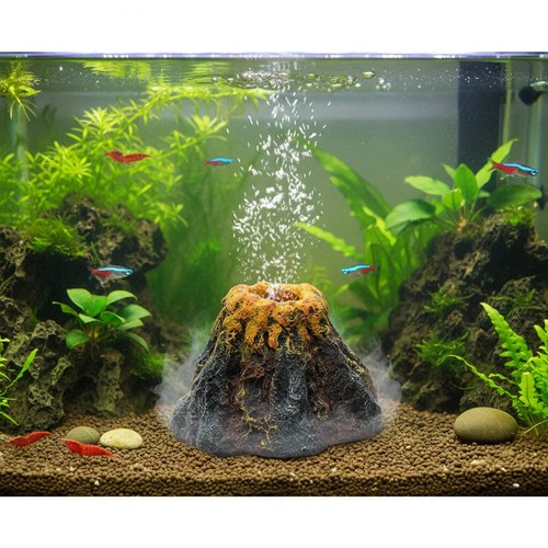 Aquarium fish tank volcano - tank,