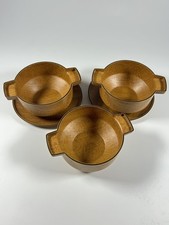 Caleppio Teak Effect Melamine Bowl / plate Set Italian Vintage Camper motorhome