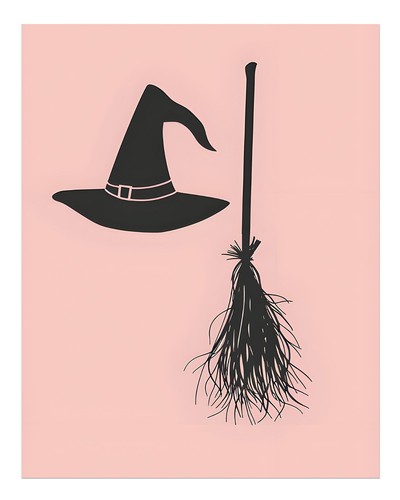 Mystical witch hat - mystical, broom