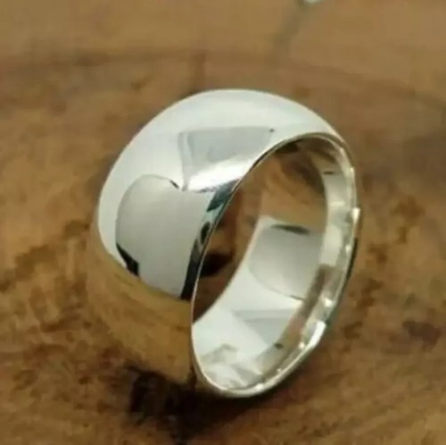 8mm solid 925 silver - 925, wide