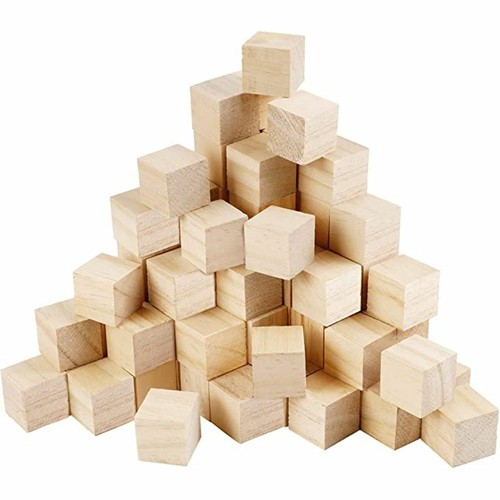 Pieces wooden cubes - 50,