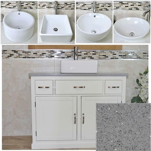 Bathroom vanity white unit - white,