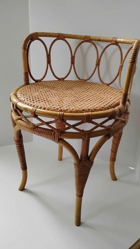 Antique bamboo cane wicker - antique,