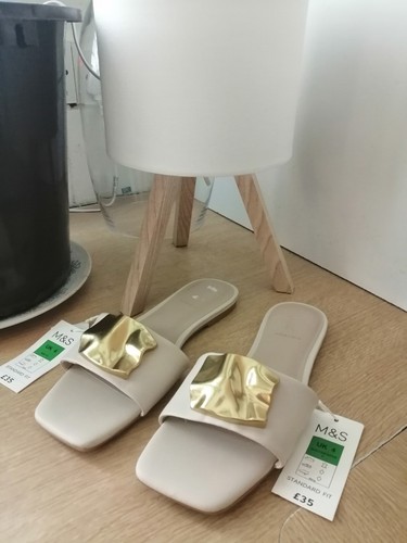 Leather beige gold - leather,
