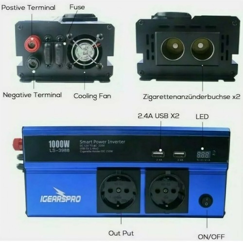1000w power inverter 12v - 1000w,