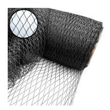 Garden Netting Bird & Pond Protection Anti-Tangle Knitted Black  2m - 12m Wide
