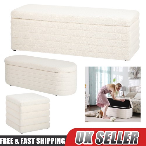 Large storage bench foot white - bench,