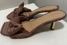 kitten heel mules with knotted