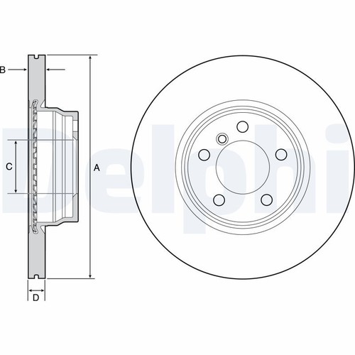 Brake disc delphi bg4458c - brake,