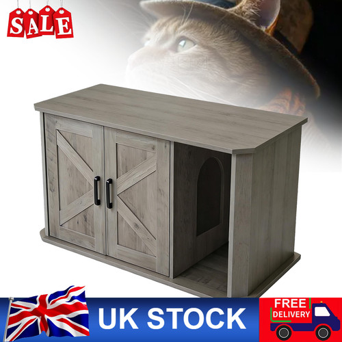 Wooden cat cave litter box - box, pet