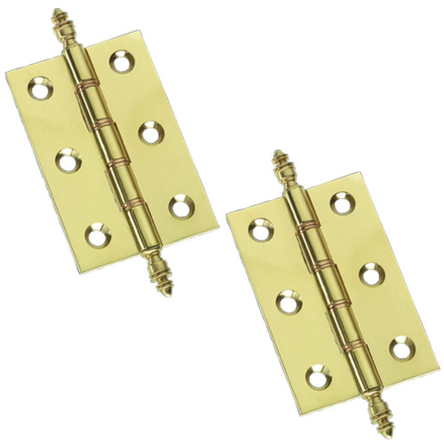 Finial hinges solid polished - hinges,