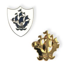 WHITE & GOLD BLUE PETER ENAMEL