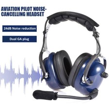 General Aviation Headset RA200 Pilot Headset GA Dual Plug 24 dB Noise Reduction