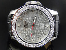 Mens New White Iced Bezel