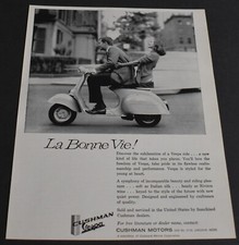 1961 Print Ad Cushman Vespa