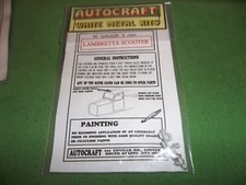 AUTOCRAFT  N GAUGE WHITE METAL LAMBRETTA SCOOTER