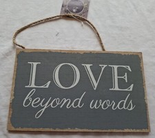 Wooden Craft Sign ~ Love Beyond Words ~ Handcrafted Decorative Plaque