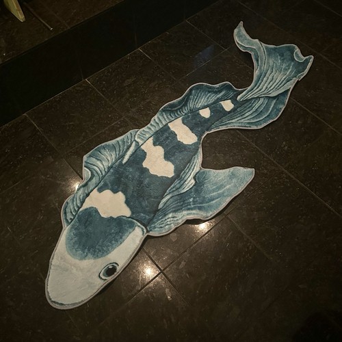 Large turquoise japanese koi - turquoise,
