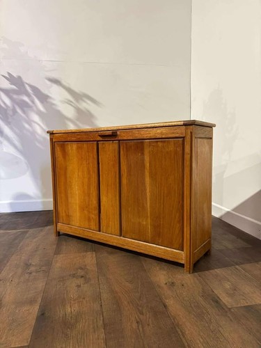 Vintage oak storage cabinet - vintage,
