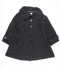 Ronit Zilkha Women's Black Regular Fit Overcoat Size 14