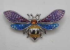 Colourful Enamel Bee Brooch