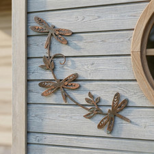 Large Rustic Metal Dragonfly