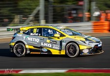 BTCC #16 Aiden Moffat driving