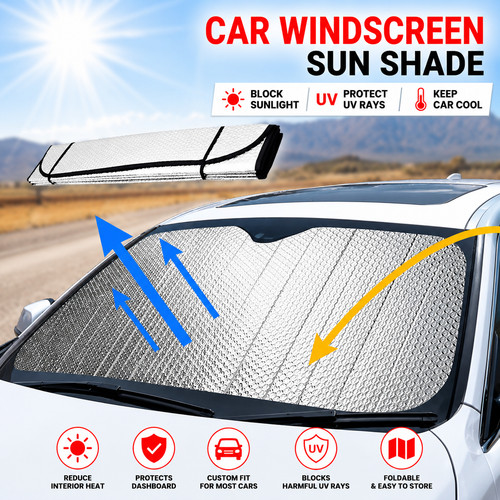 Large windscreen sun shade - sun, car