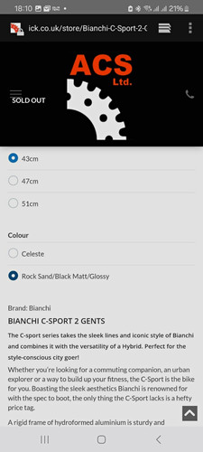 Bianchi sport gents - gents, hybrid