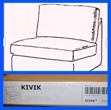 Ikea Kivik Cover - 1 Seat Sofa-Bed, Kelinge Grey-Turquoise 605.402.27 INCOMPLETE