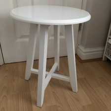 White side table kragsta small timeless style country cottage home decor