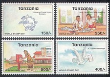 Tanzania 1998 Stamp Day/UPU/Pigeon/Dove/Post Office/Birds/Animation 4v (n39879)