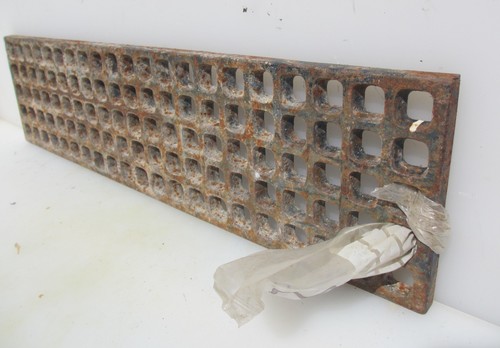 Vintage iron floor grate - iron,