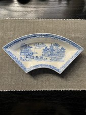 Antique Blue & White Willow Pattern Serving Dish
