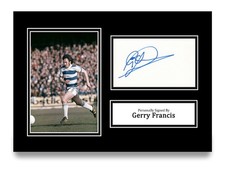 Gerry Francis Signed A4 Photo Autograph Card Queens Park Rangers Gift Display