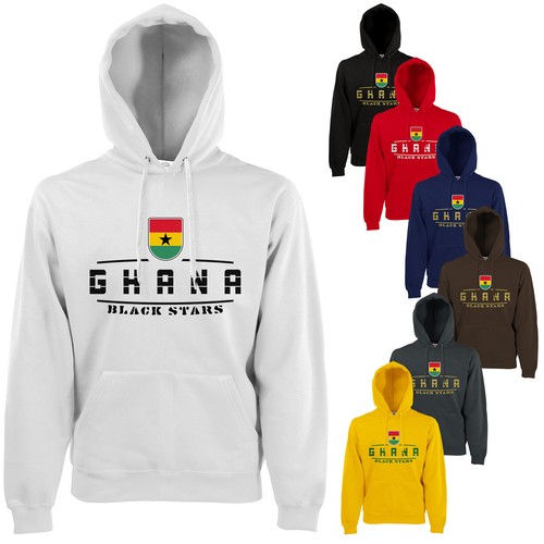 Ghana fan hoodie hooded - ghana,