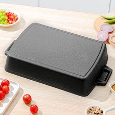 Non Stick Roaster Baking Tray Kitchen Cookware Rectangular Roasting Pan Dish uk